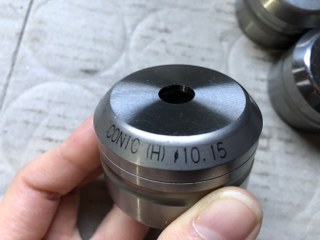 コニック/Conic タレパン金型（ダイ）3個 【タレパン金型（ダイ）3個】(1)φ10.15 (2)φ10.2 (3)φ5.15
