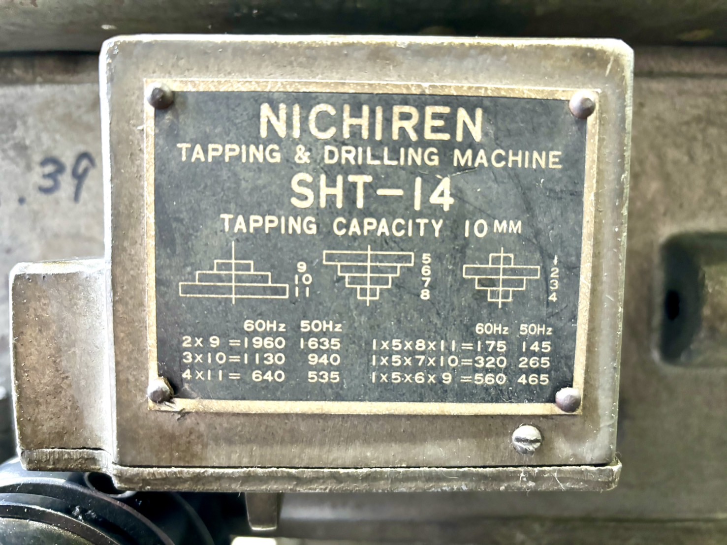 大日工業 ニチレン タッピングボール盤 SHT-14